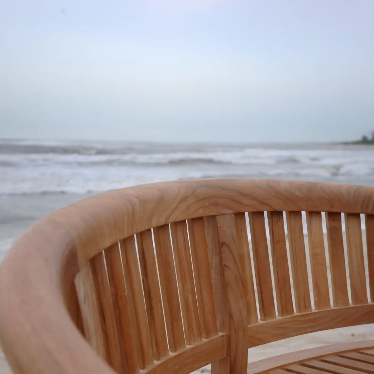 Anderson Teak - Curve 3 Seater Bench Extra Thick Wood - Image 2