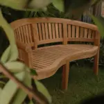 Anderson Teak - Curve 3 Seater Bench Extra Thick Wood - Image 5