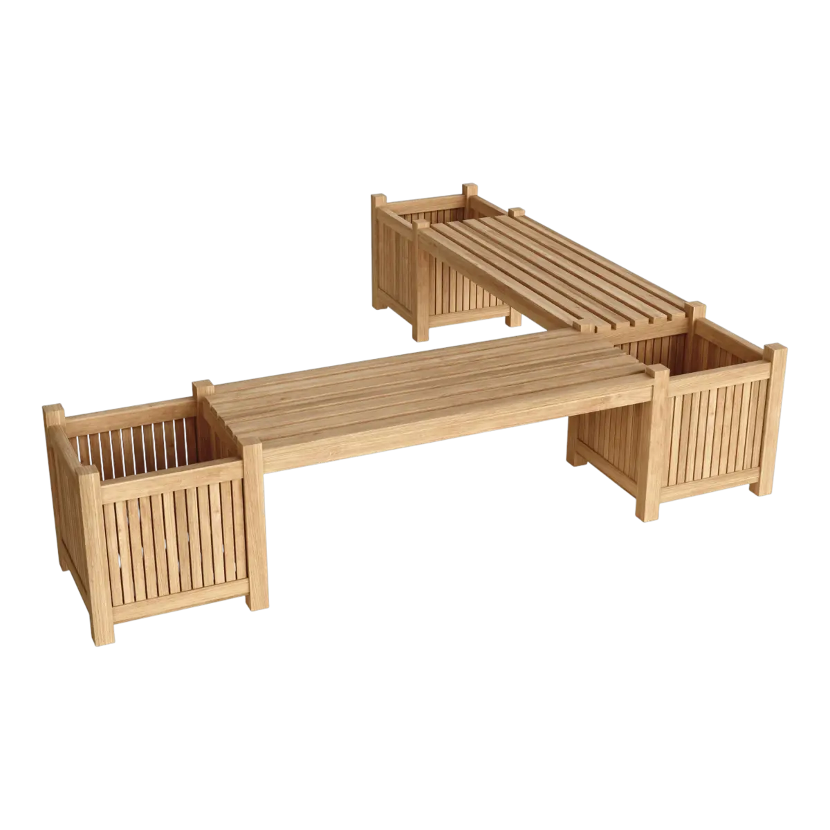 Anderson Teak - Planter Bench (2 bench + 3 planter box) - Image 3