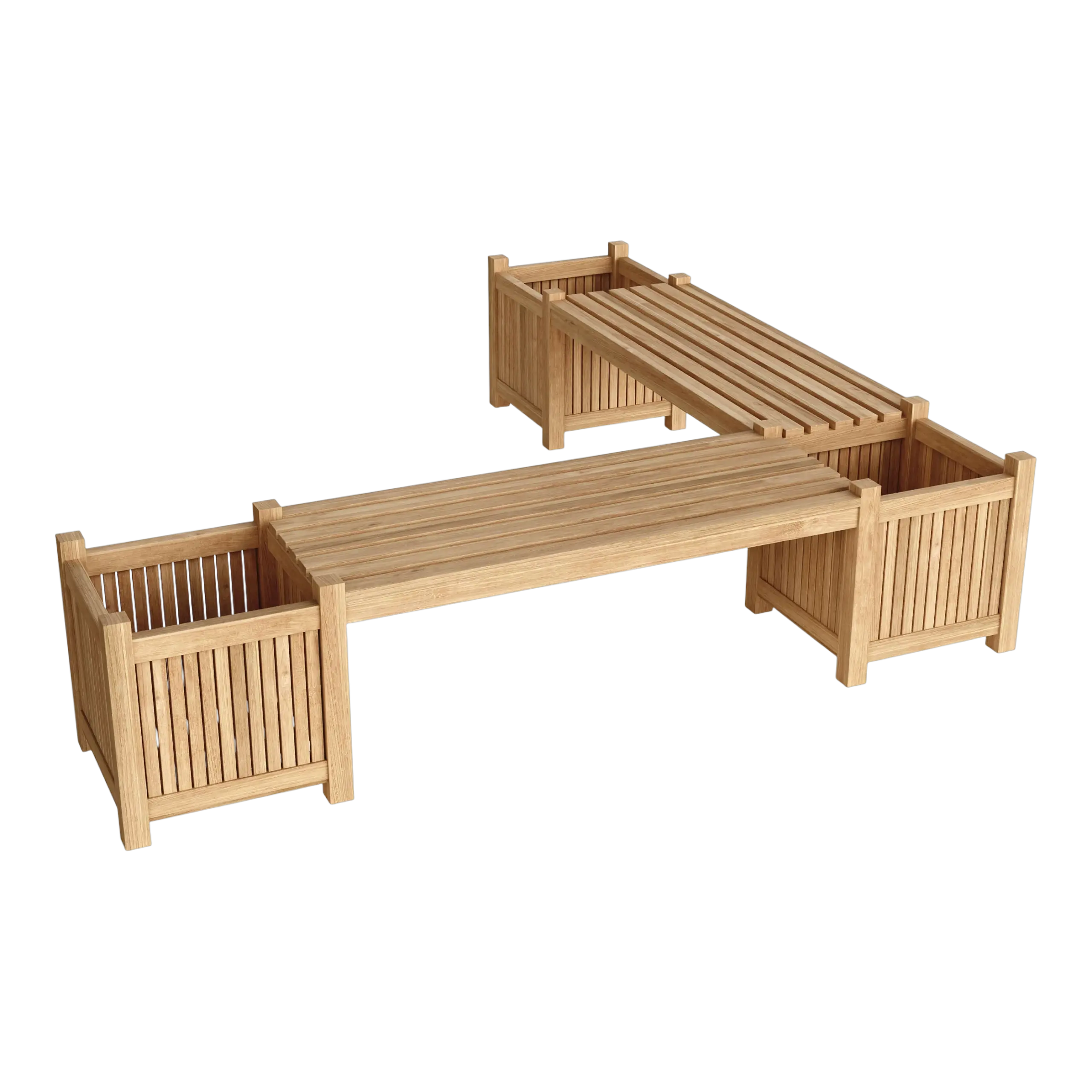 BH-7121PL.01 Anderson Teak - Planter Bench (2 bench + 3 planter box) - Image 3