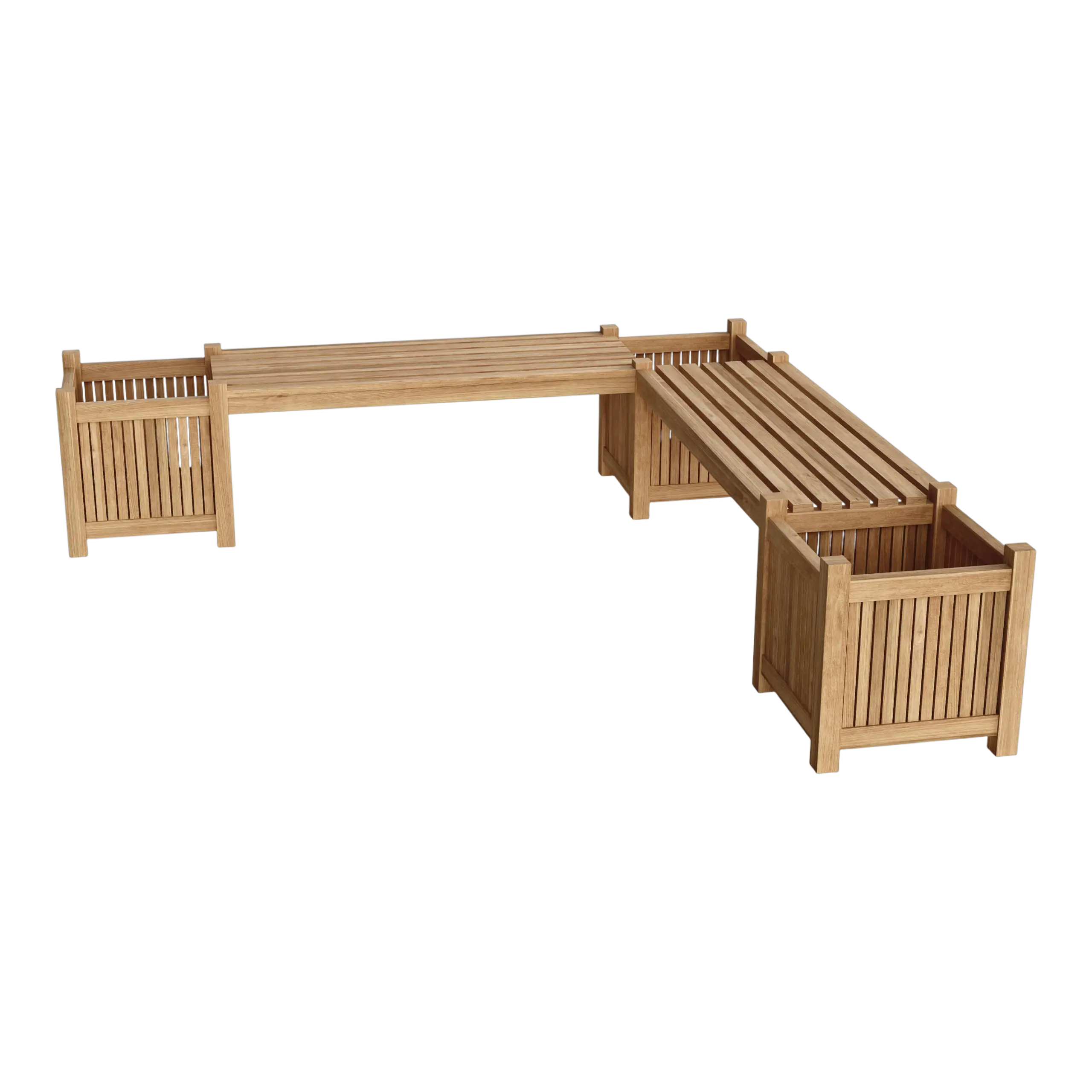 BH-7121PL.02 Anderson Teak - Planter Bench (2 bench + 3 planter box) - Image 2