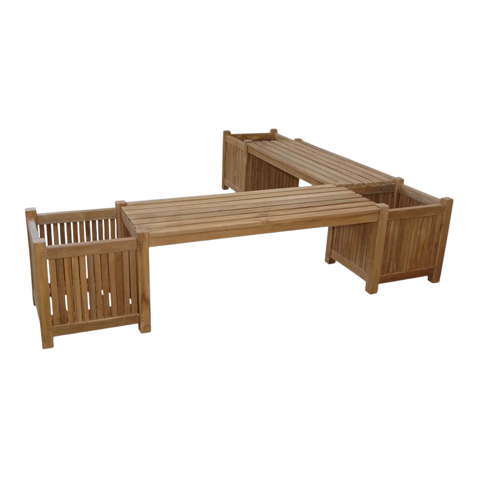 BH-7121PL_3 Anderson Teak - Planter Bench (2 bench + 3 planter box) - Image 6