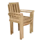 Anderson Teak - Classic Stackable Armchair (Fully Built & 4 pcs in a box) - Image 4