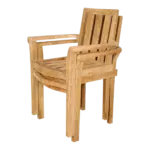 Anderson Teak - Classic Stackable Armchair (Fully Built & 4 pcs in a box) - Image 2