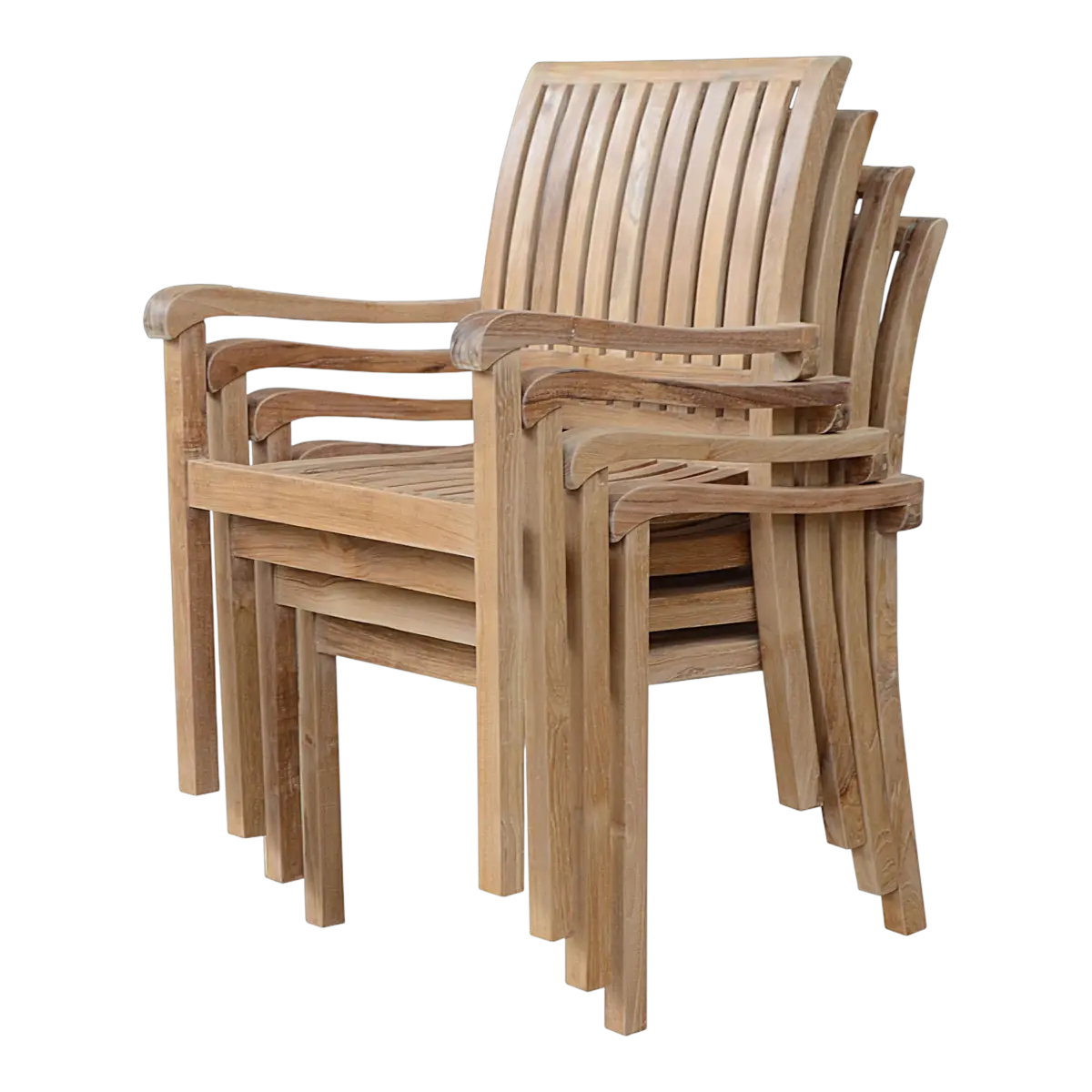 Anderson Teak - Aspen Stackable Armchair (Fully Built & 4 pcs in a box) - Image 4