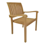 Anderson Teak - Aspen Stackable Armchair (Fully Built & 4 pcs in a box)