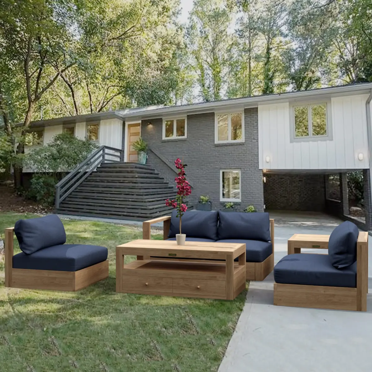 Anderson Teak - Copacabana 5 pieces Modular Deep Seating Set - Image 1