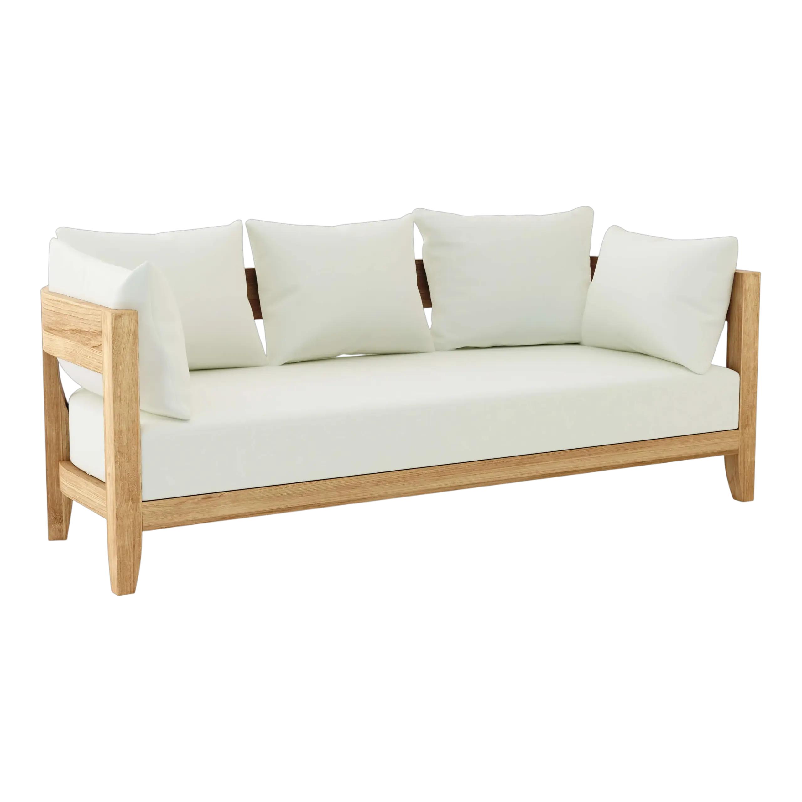DS-303-CANVAS-NATURAL Anderson Teak - Coronado Deep Seating Sofa - Image 4