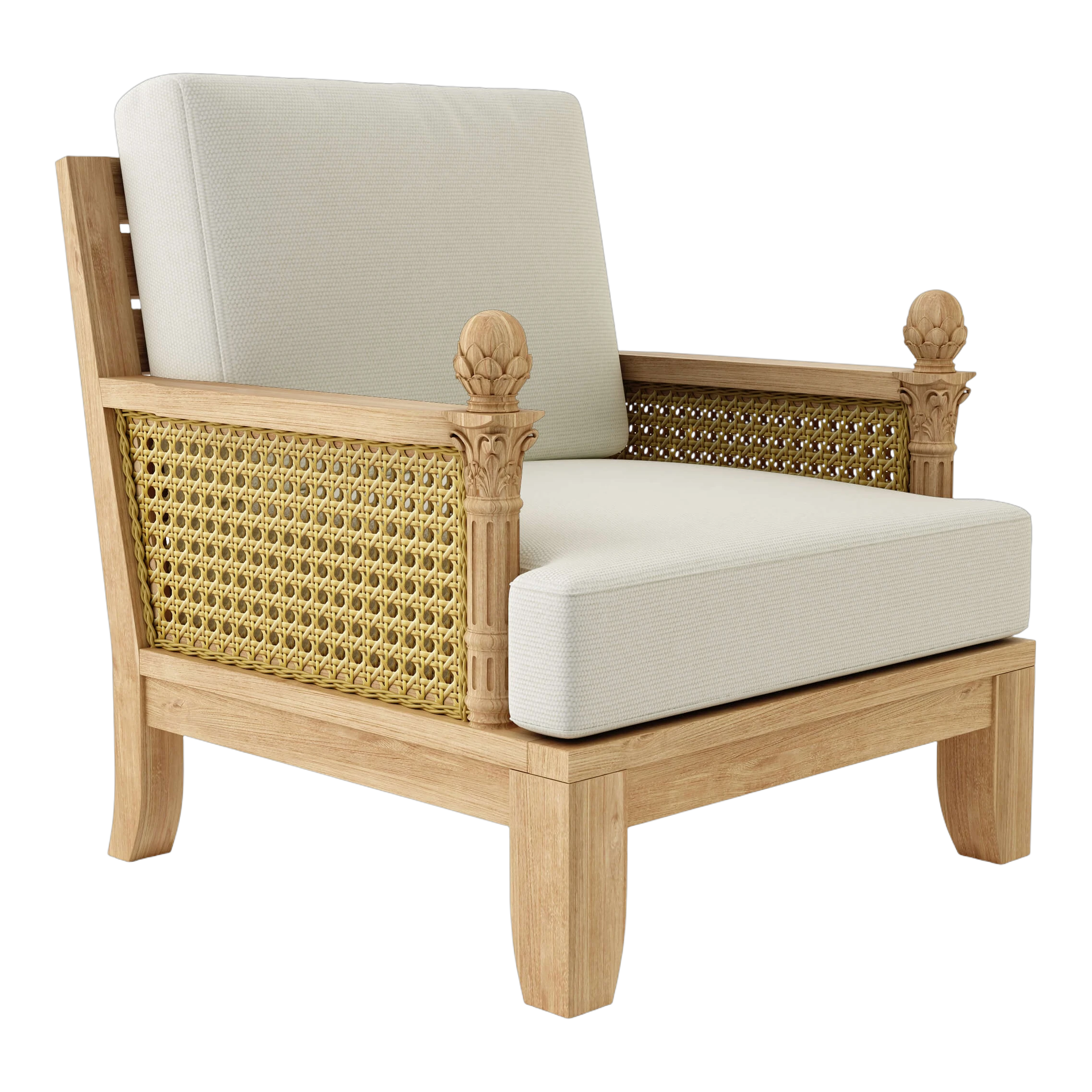 DS-501-CANVAS-NATURAL Anderson Teak - Luxe Armchair - Image 1