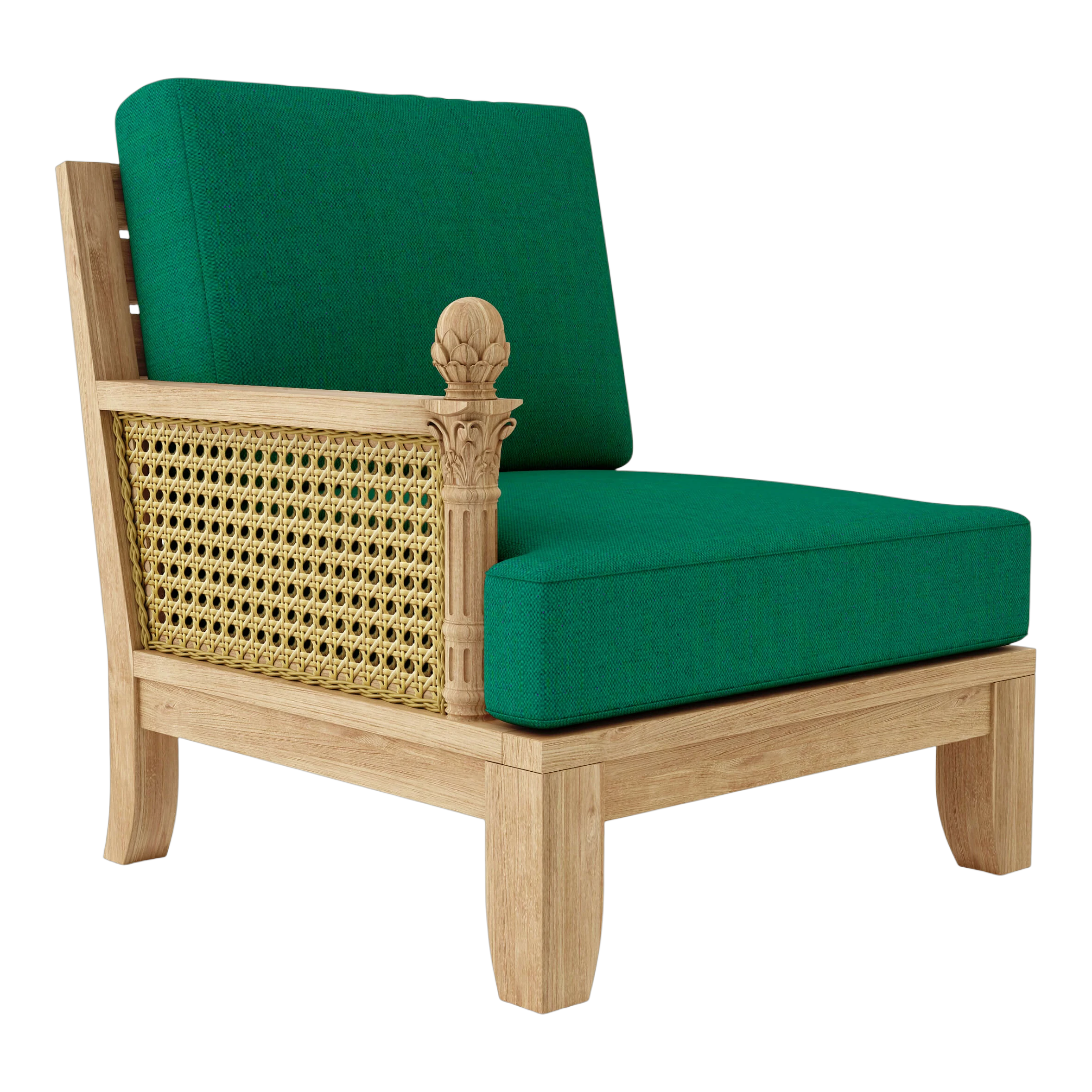 DS-502-CANVAS-FOREST-GREEN Anderson Teak - Luxe Right Modular - Image 4