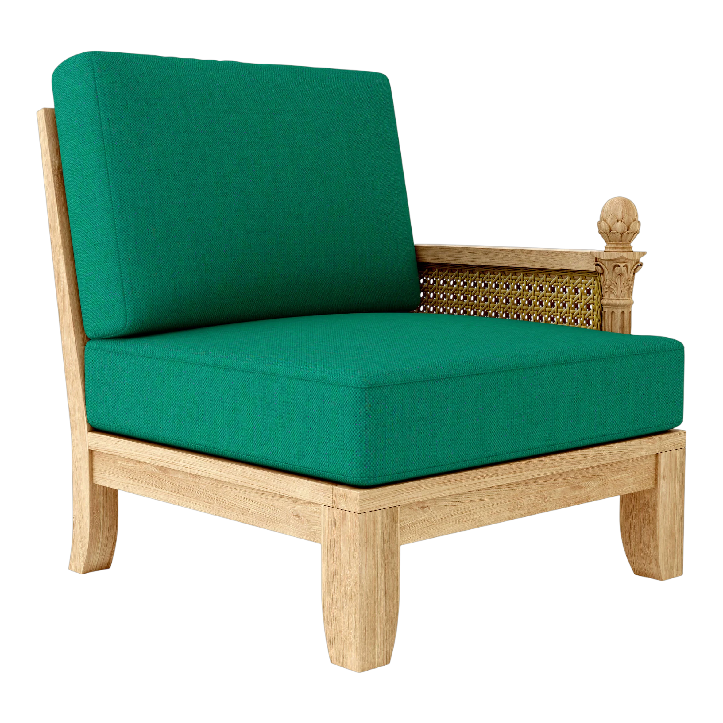 DS-503-CANVAS-FOREST-GREEN Anderson Teak - Luxe Left Modular - Image 4