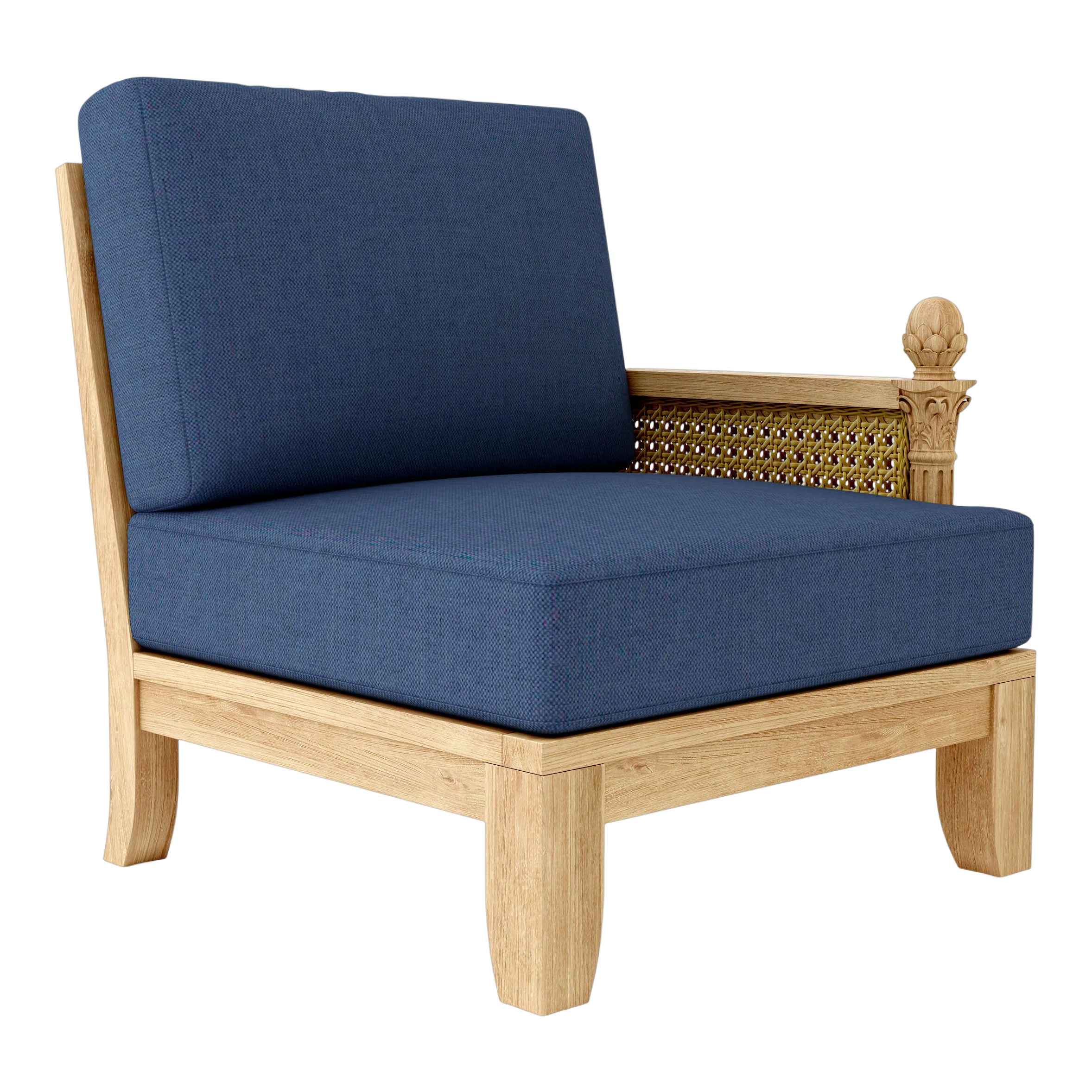 DS-503-CANVAS-NAVY Anderson Teak - Luxe Left Modular - Image 6