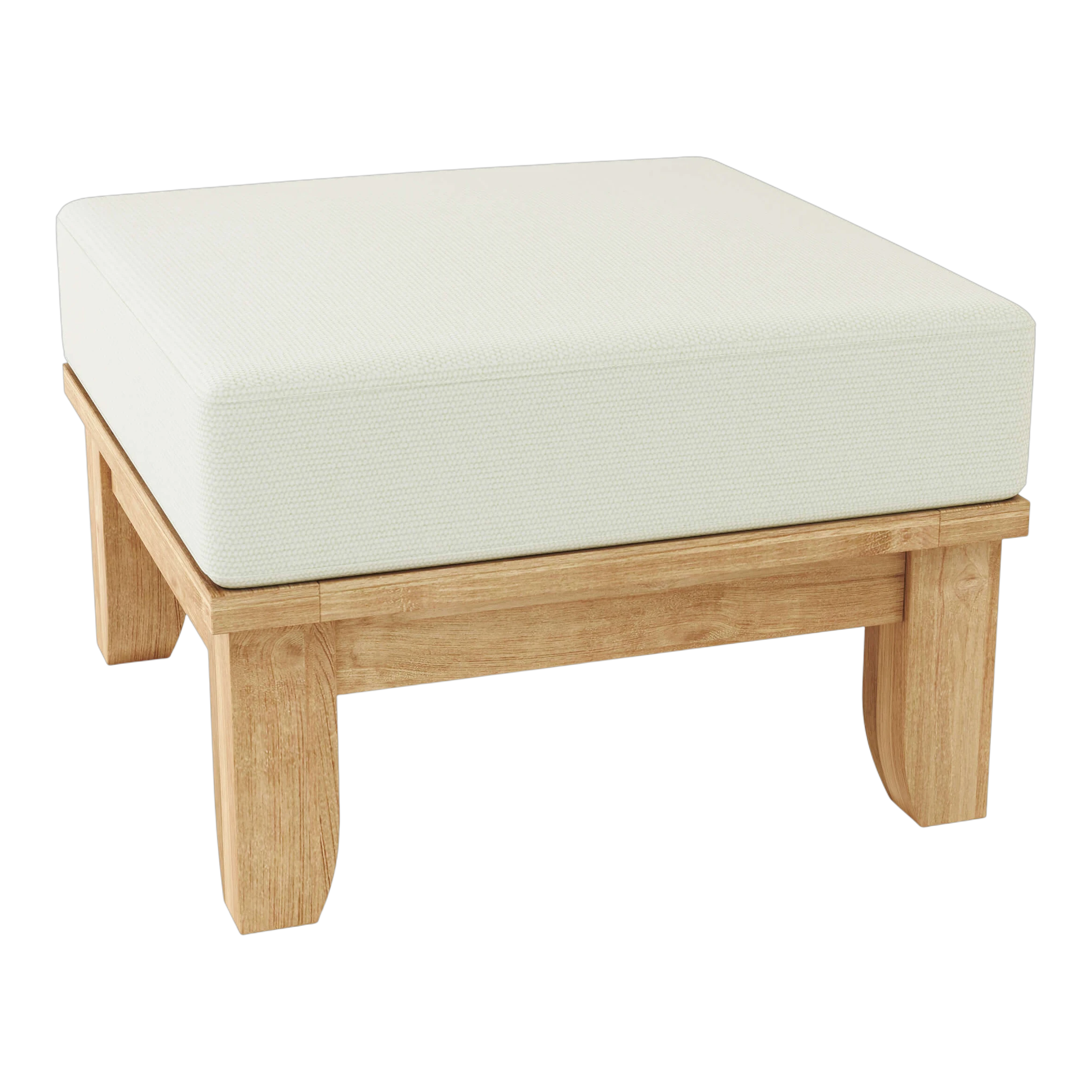 DS-509-CANVAS-NATURAL Anderson Teak - Luxe Ottoman - Image 1