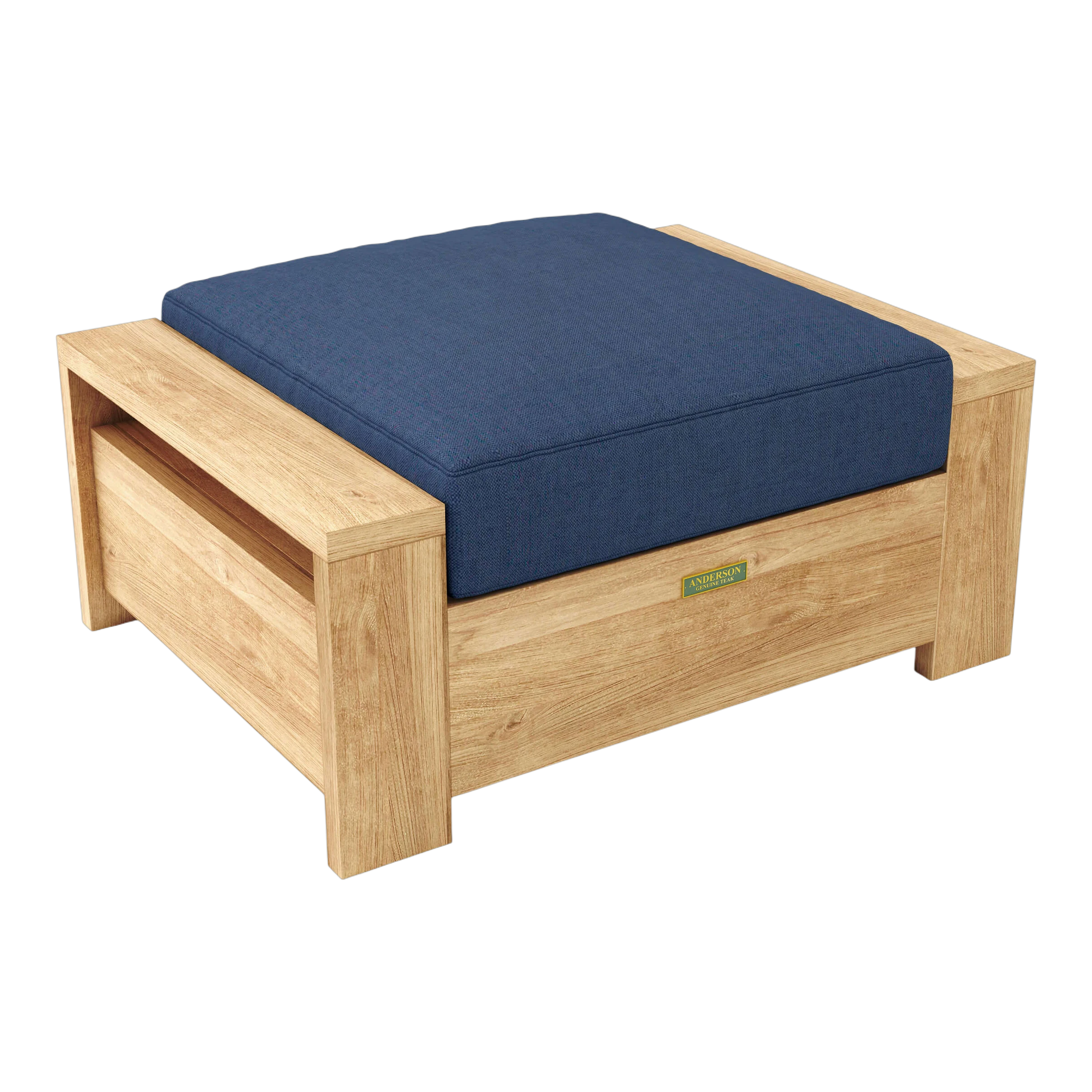 DS-524_CANVAS_NAVY_1 Anderson Teak - Madera Ottoman - Image 6