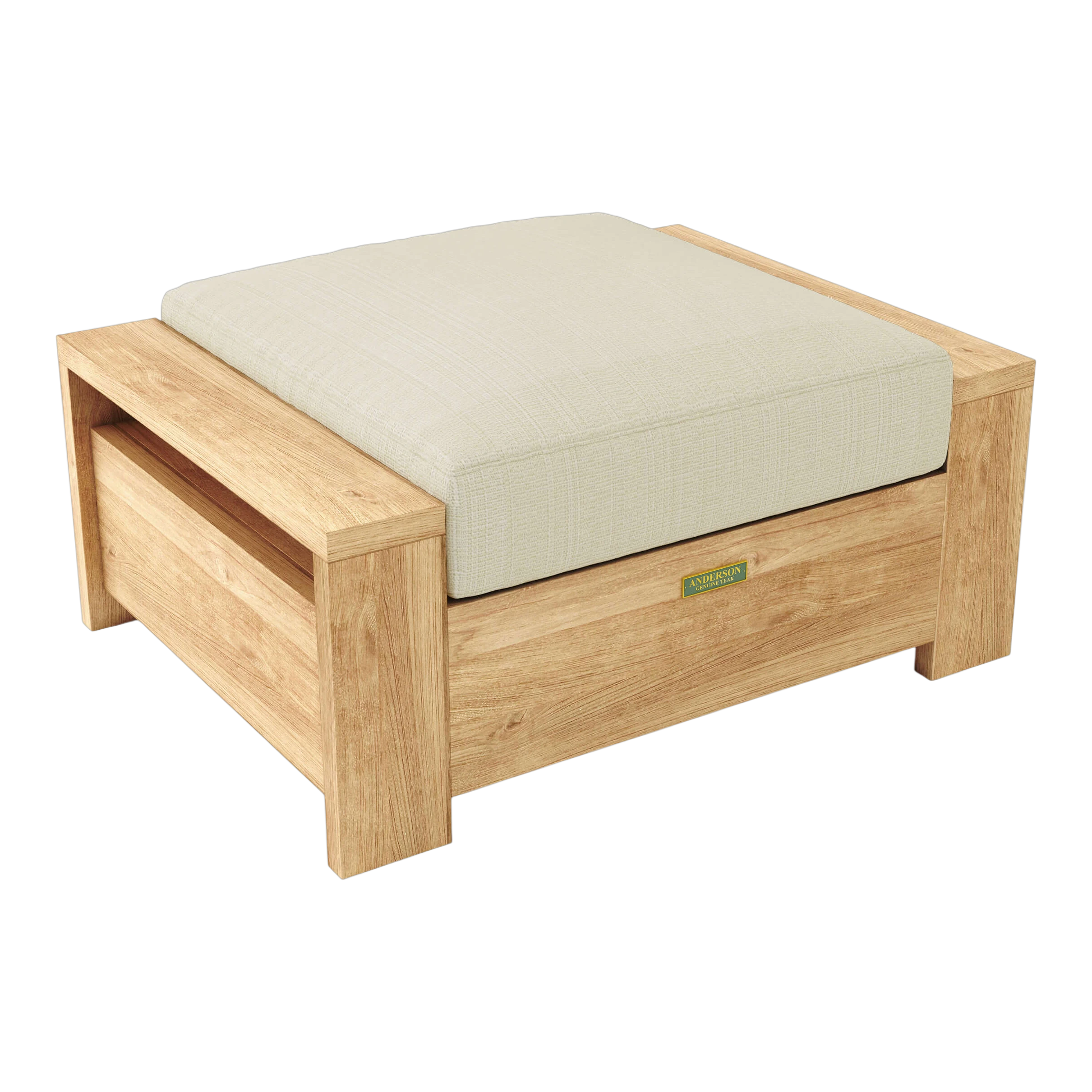 DS-524_LINEN_ANTIQUE_BEIGE_1 Anderson Teak - Madera Ottoman - Image 3