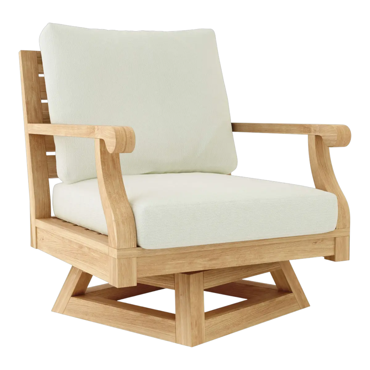 Anderson Teak - Riviera Swivel Armchair + Cushion - Image 1