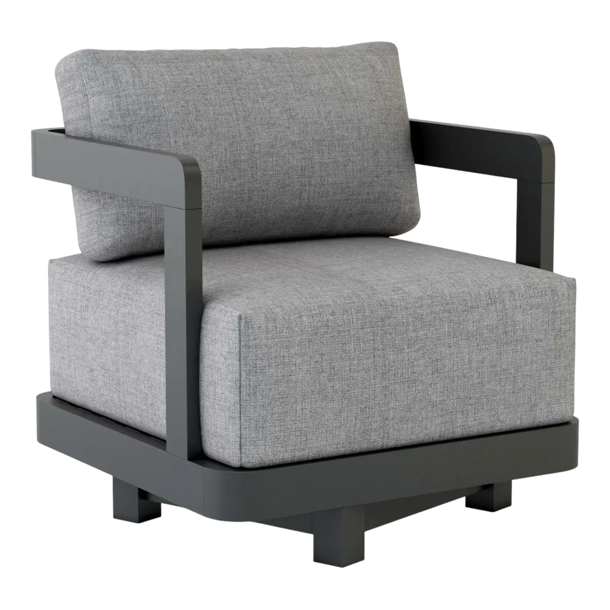 Anderson Teak - Granada Deep Seating Aluminum Swivel Armchair - Image 2