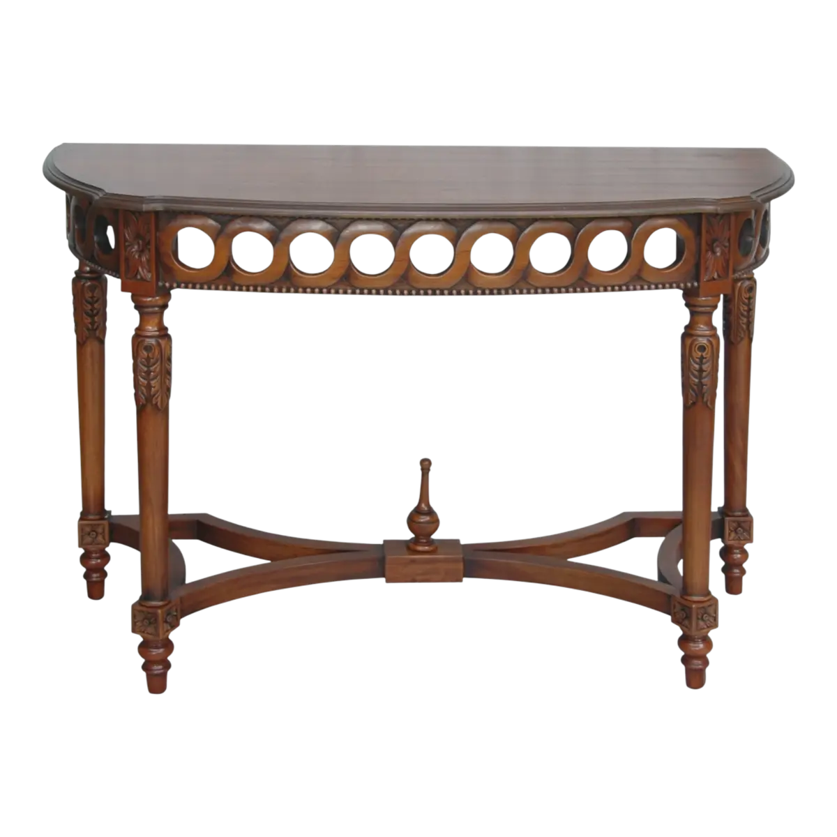 Anderson Teak - Neoclassical Demilune Console - Image 1