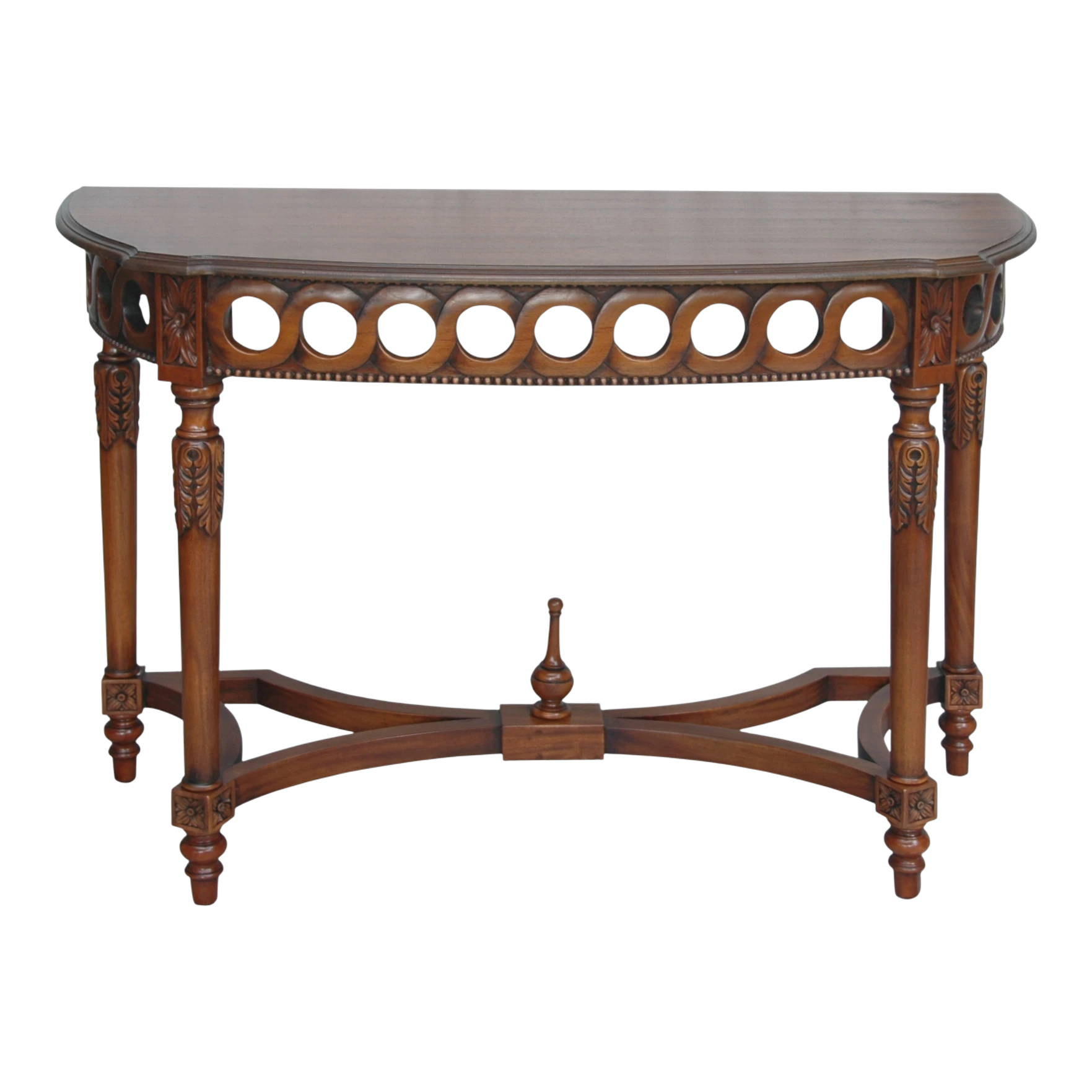 HT-101.1 Anderson Teak - Neoclassical Demilune Console - Image 1