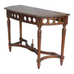Anderson Teak - Neoclassical Demilune Console - Image 2