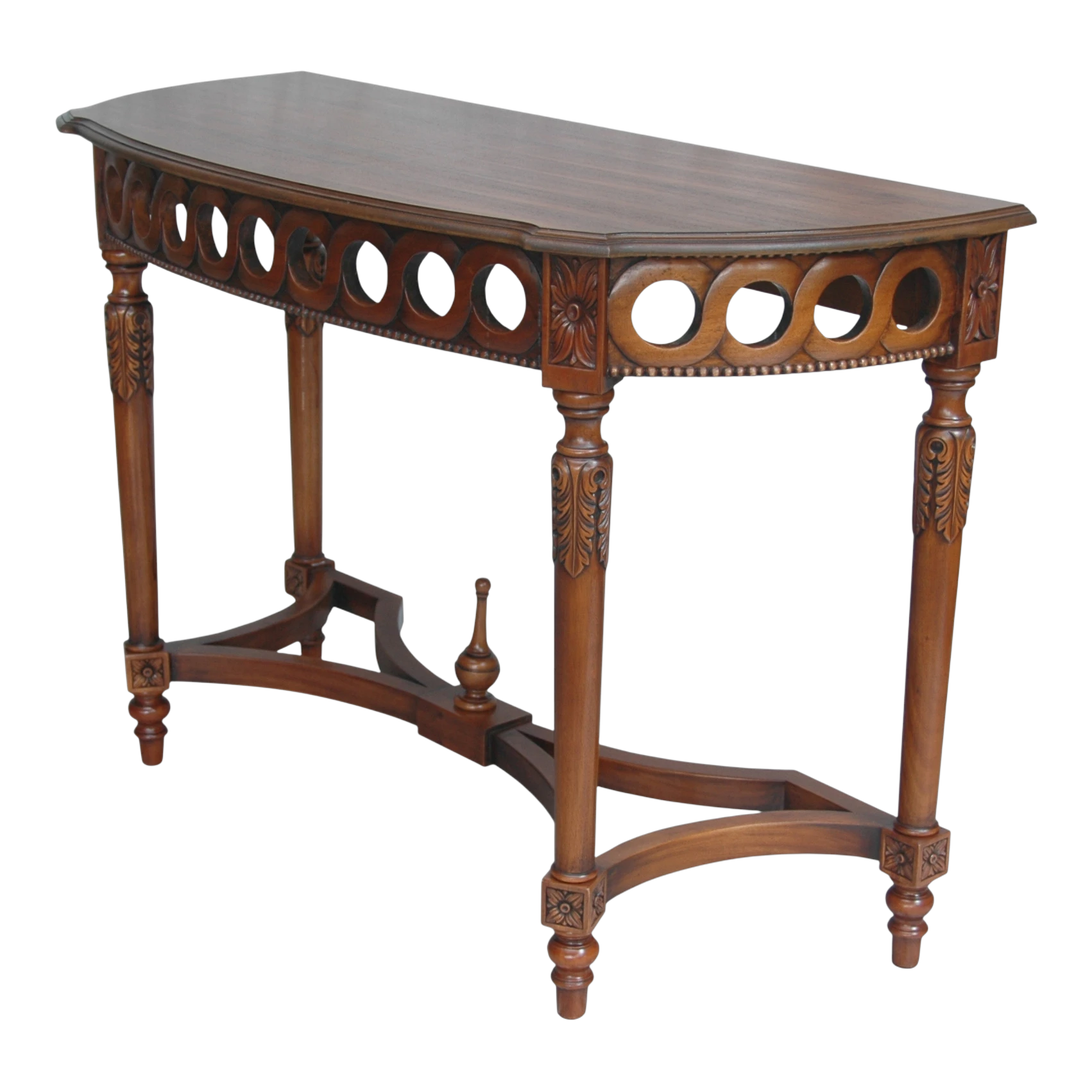 HT-101.2 Anderson Teak - Neoclassical Demilune Console - Image 2