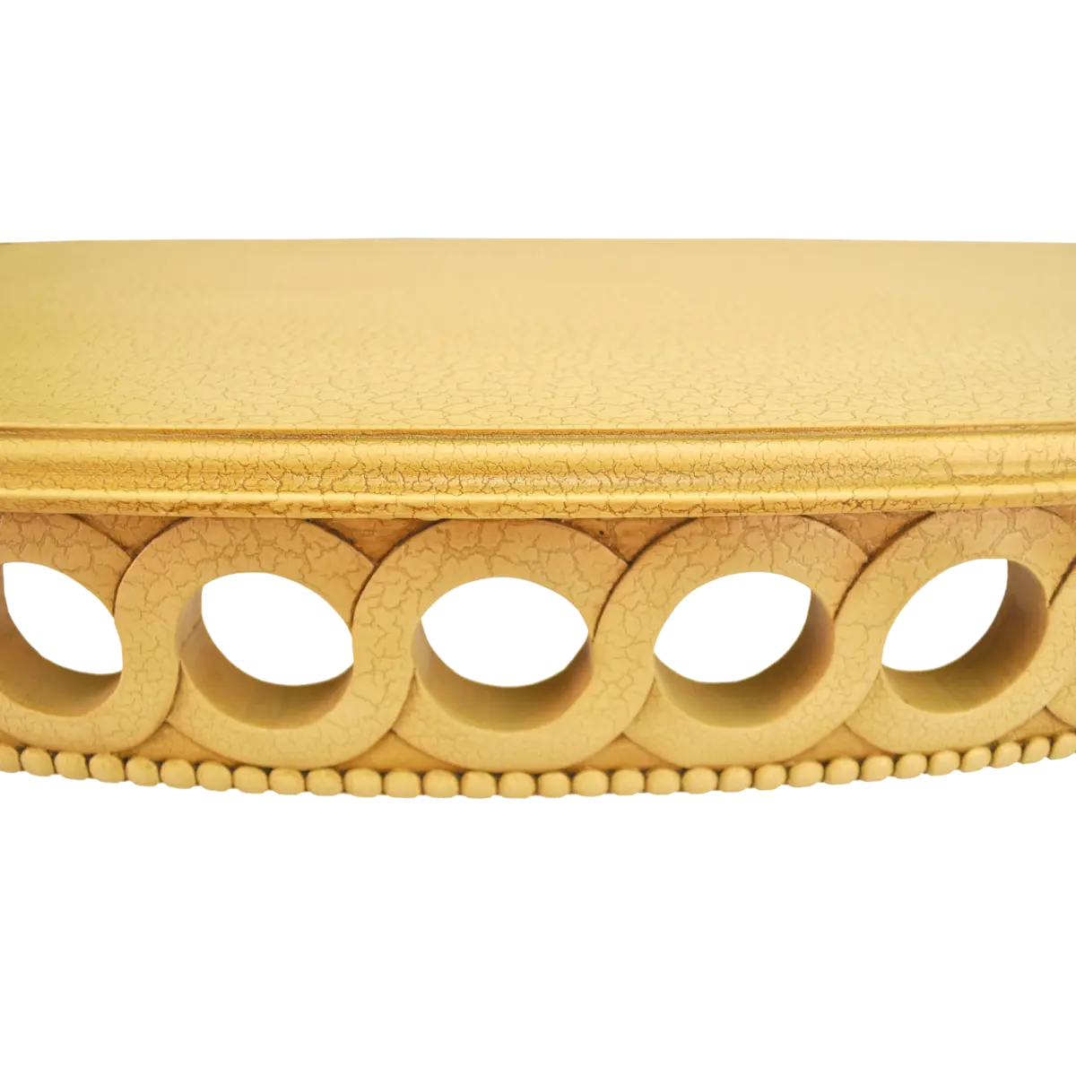 Anderson Teak - Neoclassical Demilune Console w/ Crackle Finish Table Top - Image 3