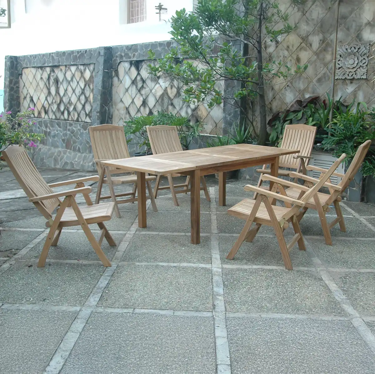 SET-01.1 Anderson Teak - Bahama Katana 7-Pieces Dining Set - Image 4