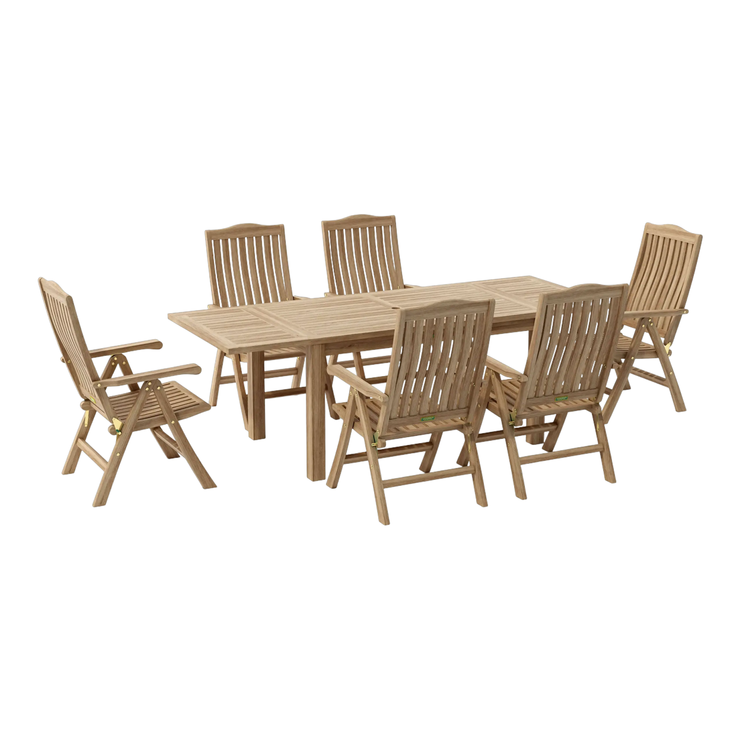 SET-01_white-studio-01 Anderson Teak - Bahama Katana 7-Pieces Dining Set - Image 2