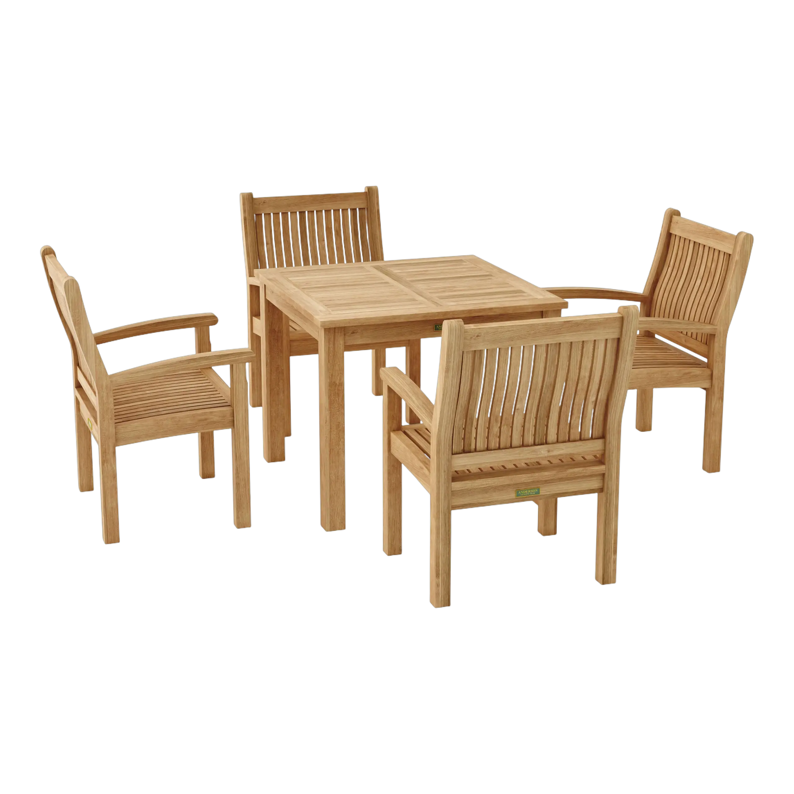 SET-02.01white Anderson Teak - Bahama Sahara 5-Pieces Bistro Table - Image 2
