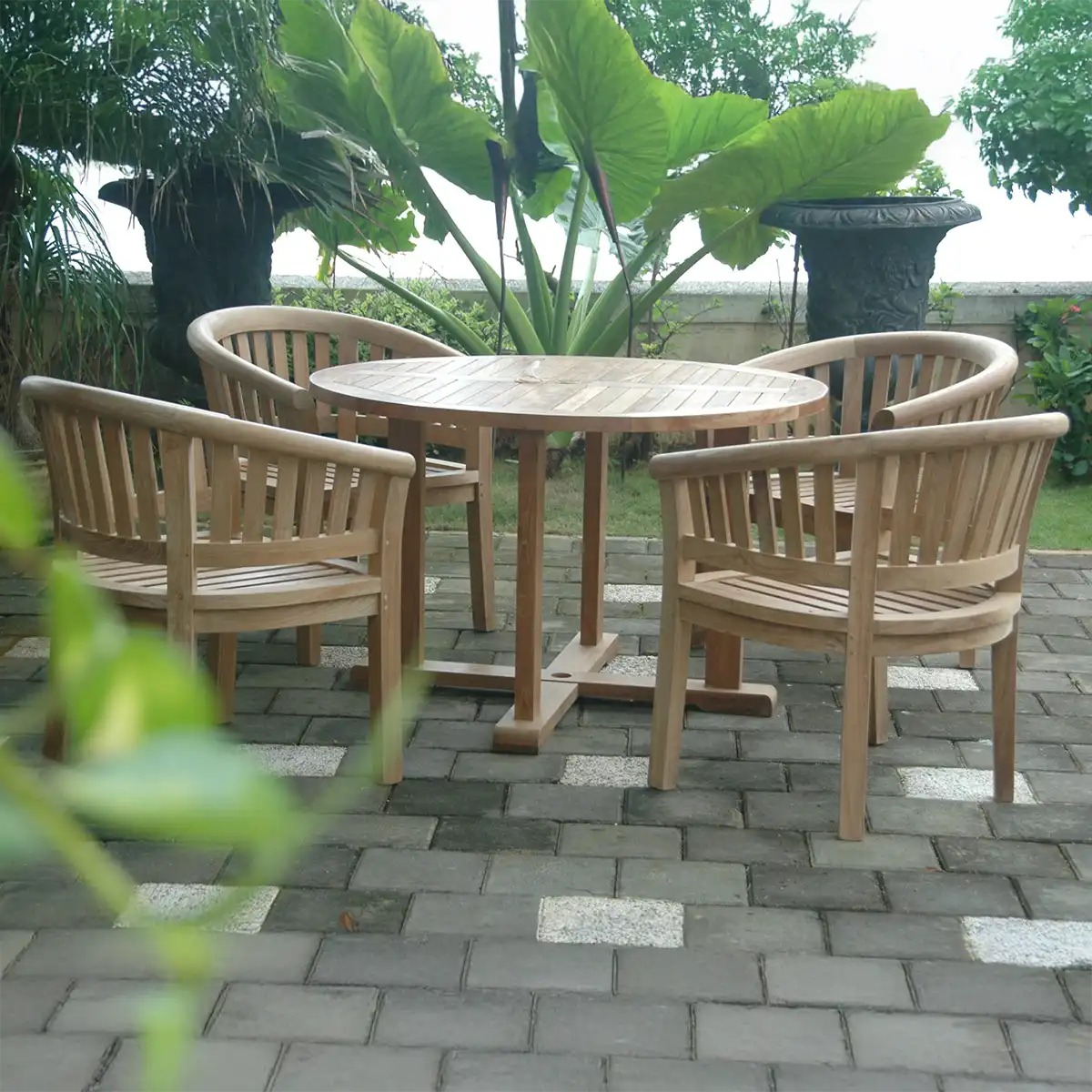 SET-03.2-1 Anderson Teak - Tosca 5-Pieces Dining Table Set - Image 2