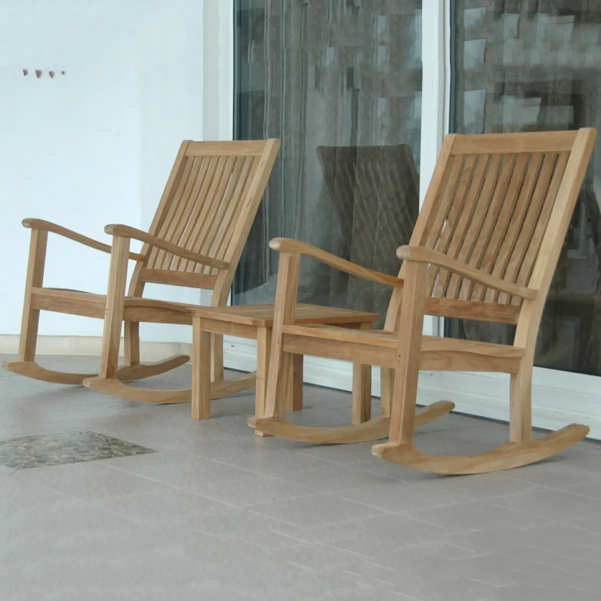 Anderson Teak - Del-Amo Bahama 3-Pieces Set with Square Side Table - Image 2