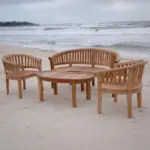 Anderson Teak - Curve 4-Pieces Conversation Set - Image 5