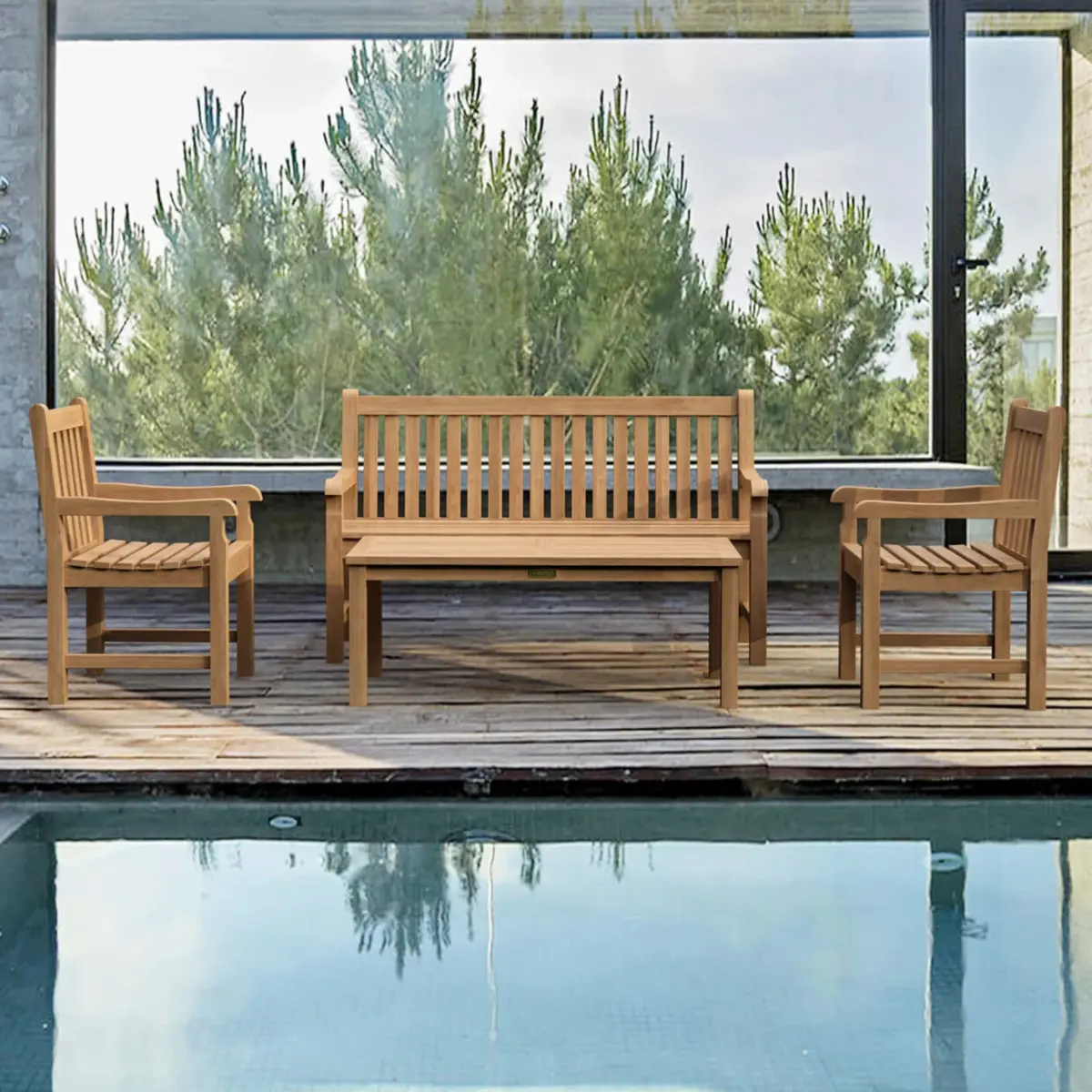 Anderson Teak - Classic 3-Seater 4-Pieces Conversation Set - Image 1