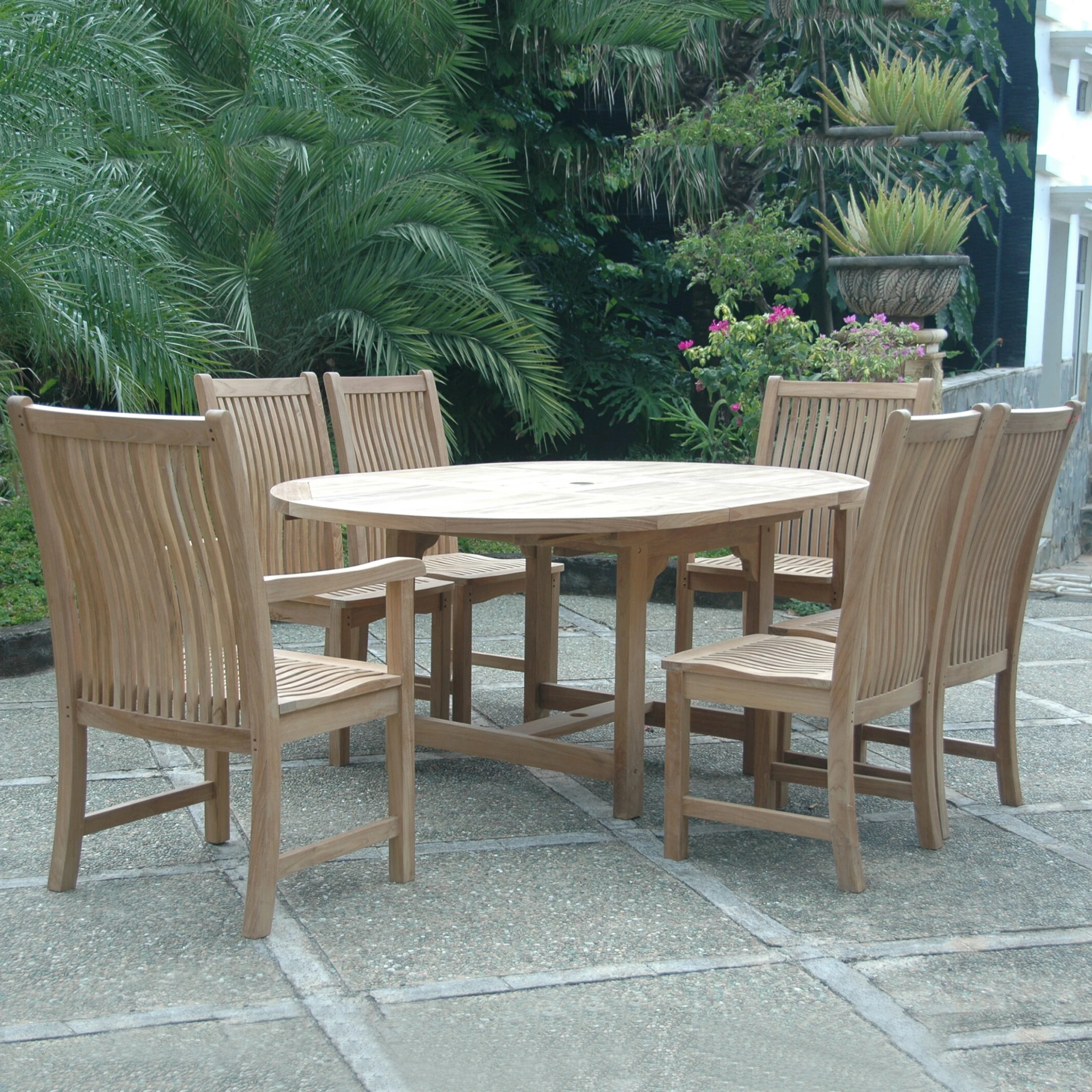 SET-07.1 Anderson Teak - Bahama Chicago 7-Pieces Dining Chair C - Image 3