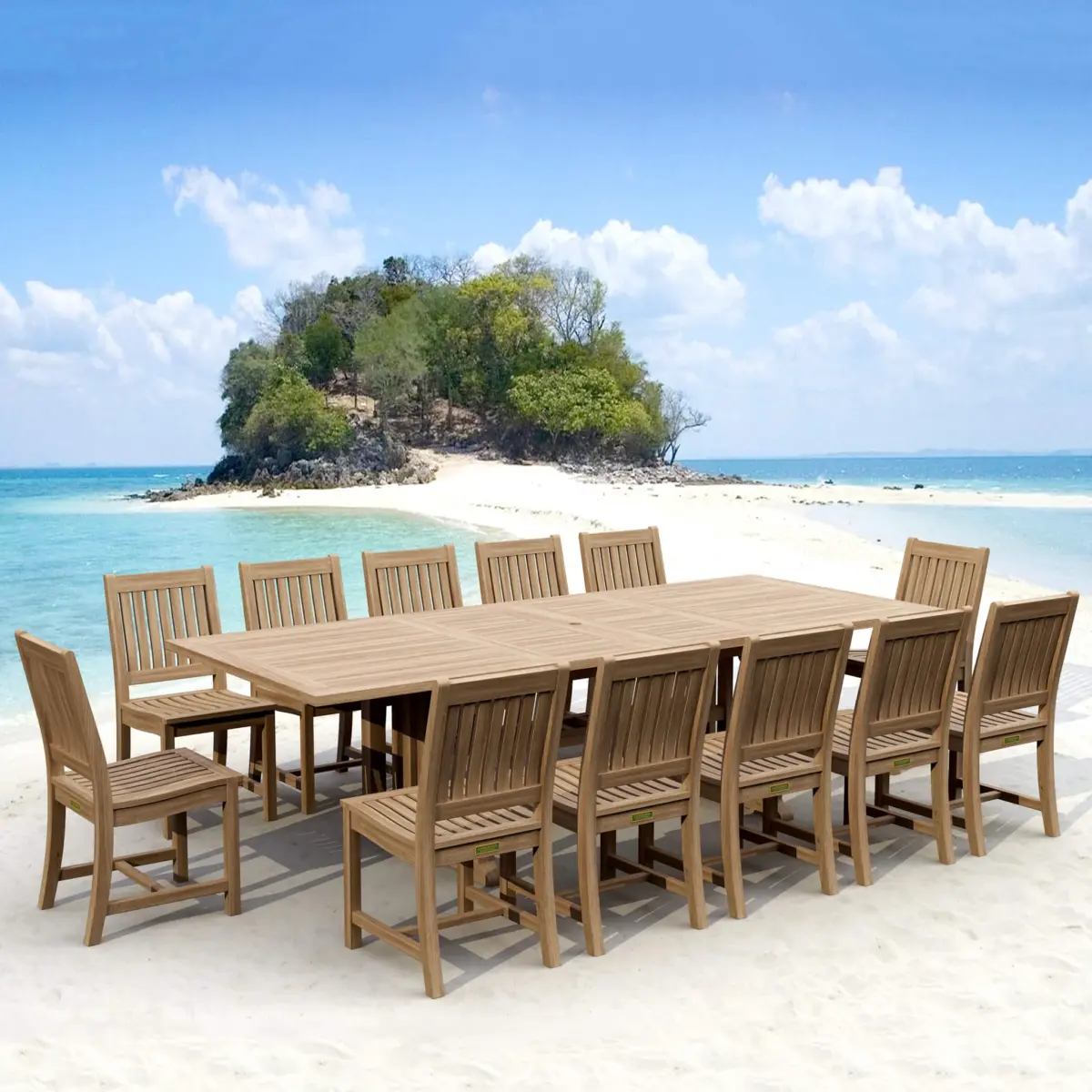 Anderson Teak - Sahara Rialto 13-Pieces Rectangular Dining Set - Image 2