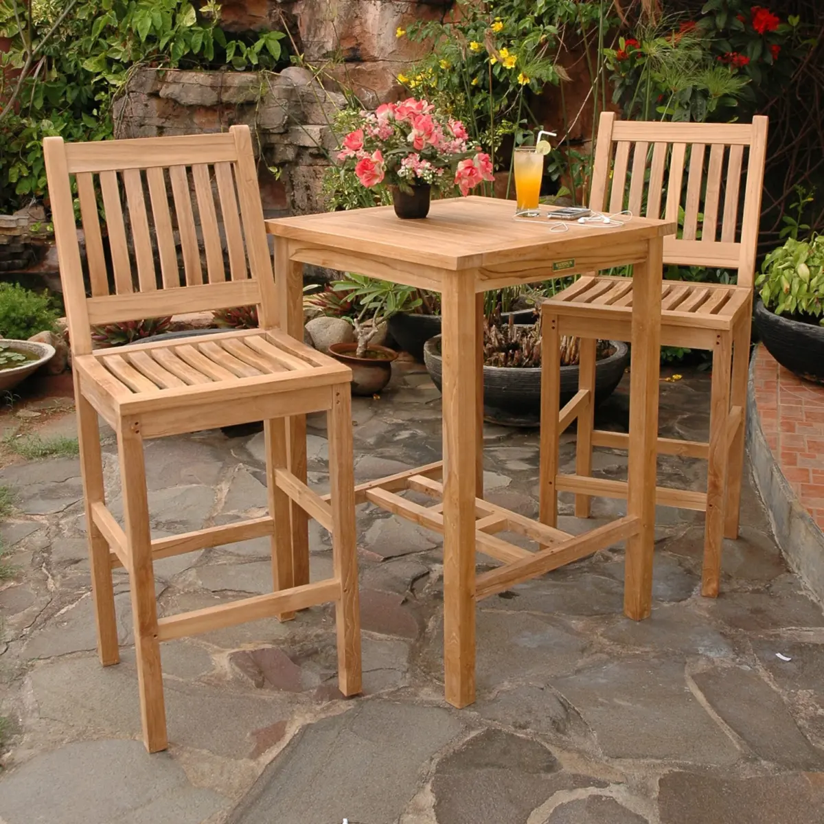 Anderson Teak - Bahama Avalon 3-Pieces Square Bar Set - Image 6