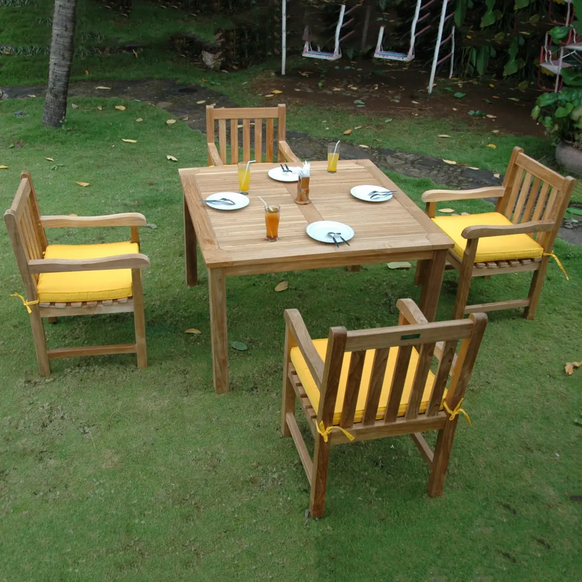 Anderson Teak - Windsor Classic Armchair 5-Pieces Dining Table Set - Image 1