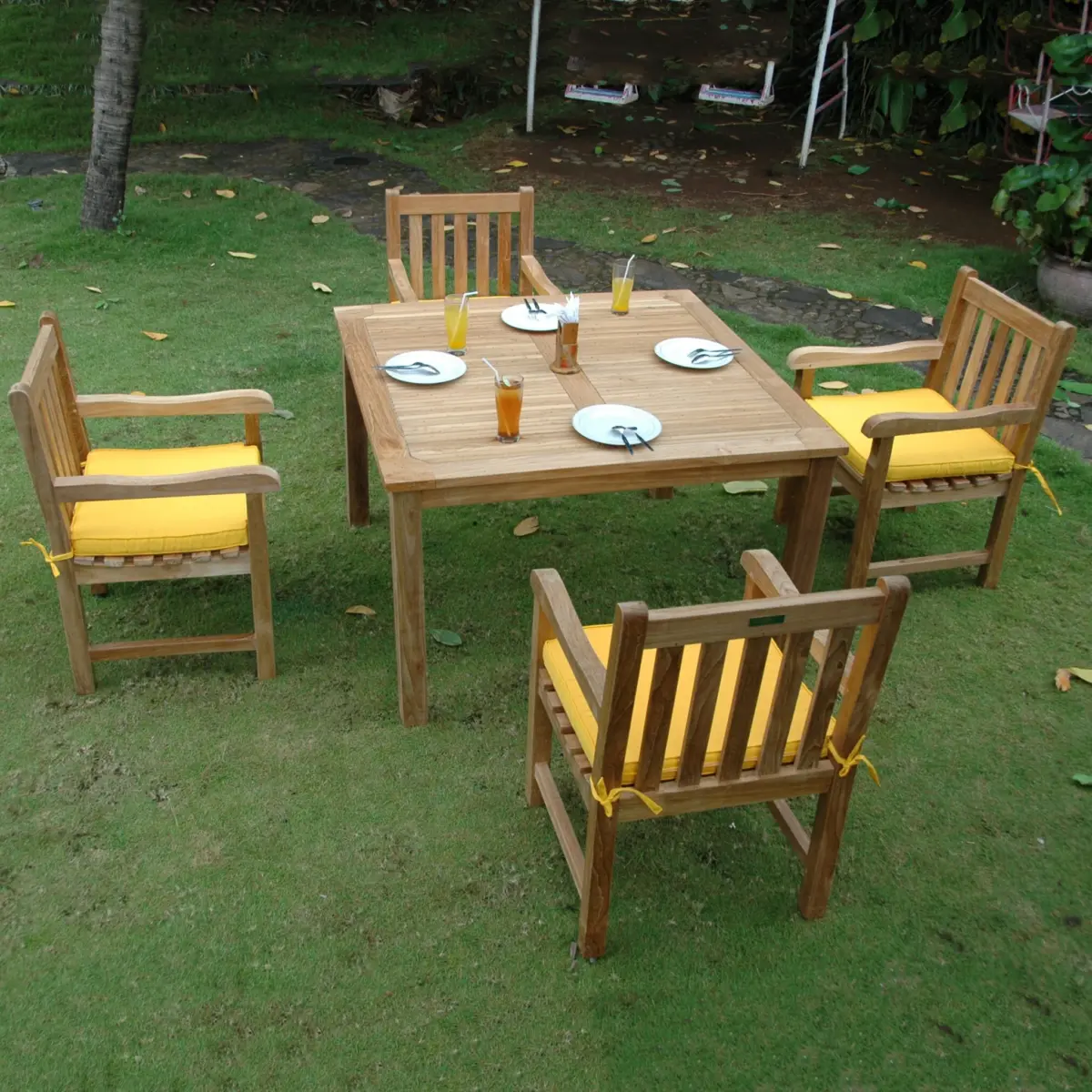 Anderson Teak - Windsor Classic Armchair 5-Pieces Dining Table Set - Image 2