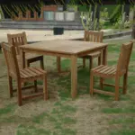Anderson Teak - Windsor Classic Side Chair 5-Pieces Dining Table Set