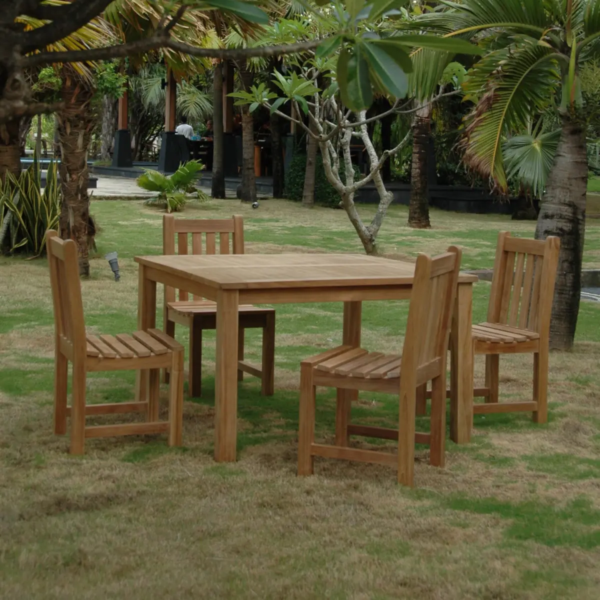Anderson Teak - Windsor Classic Side Chair 5-Pieces Dining Table Set - Image 2