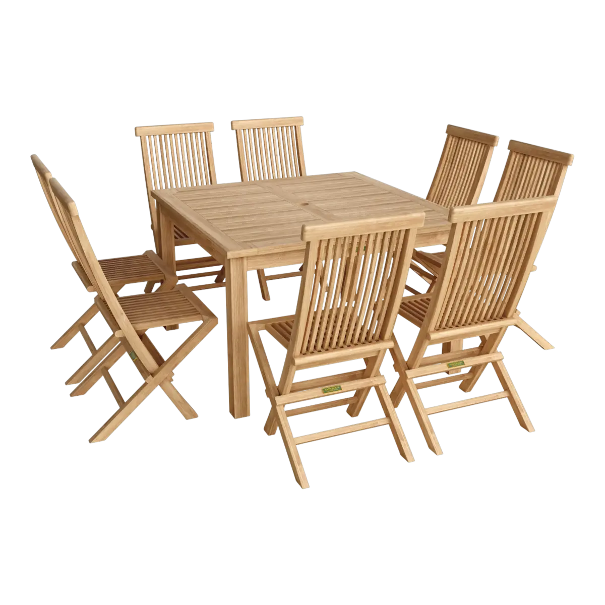 Anderson Teak - Windsor Classic Chair 9-Pieces Folding Dining Set - Image 3