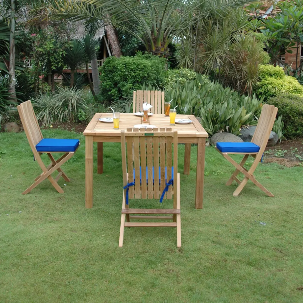 Anderson Teak - Windsor Comfort Chair 7-Pieces Folding Dining Set - Image 1