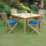 Anderson Teak - Windsor Comfort Chair 5-Pieces Folding Dining Set