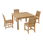 Anderson Teak - Windsor Rialto Side Chair 5-Pieces Dining Table Set - Image 2