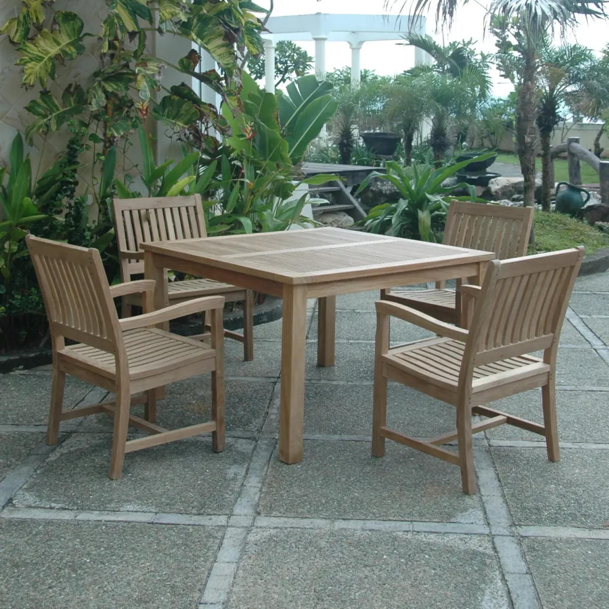 Anderson Teak - Windsor Rialto Armchair 5-Pieces Dining Set - Image 2