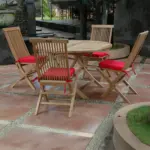 Anderson Teak - Classic Bahama 5-Pieces Folding Dining Set - Image 5