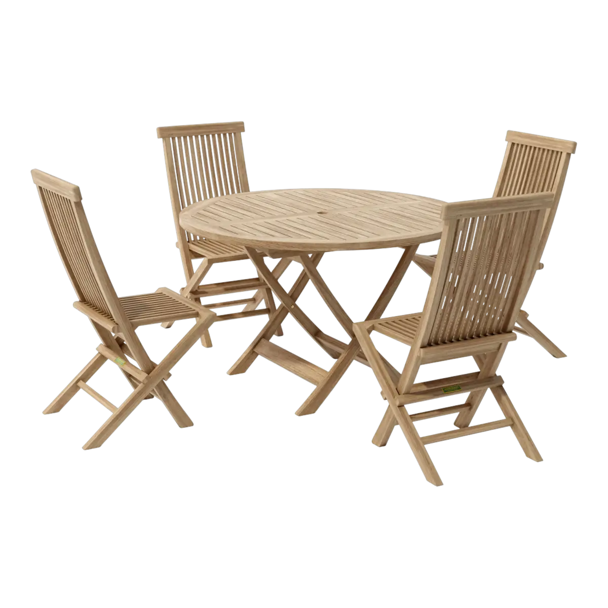 Anderson Teak - Classic Bahama 5-Pieces Folding Dining Set - Image 2