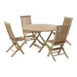 Anderson Teak - Classic Bahama 5-Pieces Folding Dining Set - Image 2