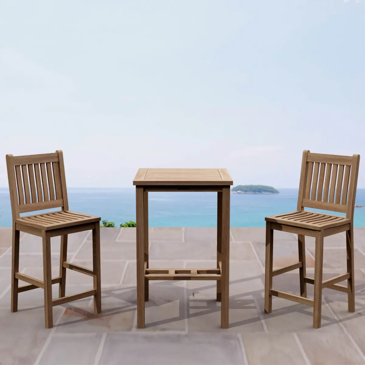 Anderson Teak - Bahama Avalon 3-Pieces Square Bar Set - Image 1