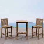 Anderson Teak - Bahama Avalon 3-Pieces Square Bar Set